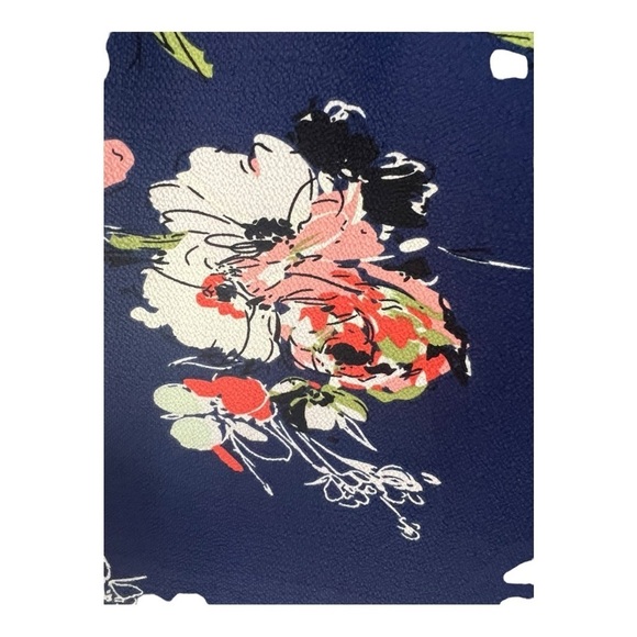 Navy Coral Floral Kenmore Splitneck Popover Blouse by Fun2Fun Stitchfix NWOT - Picture 6 of 16